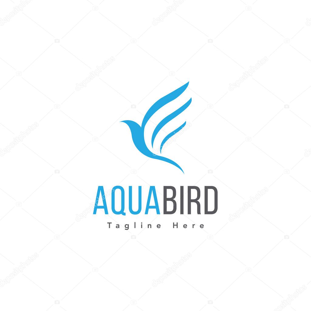 Editable and creative bird logo design 