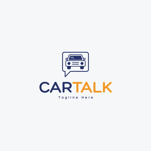 Araba Konuşmak Yeni Bir Kavramsal Logo Tasarımı Sunan Otomotiv Projelerinin — Stok Vektör