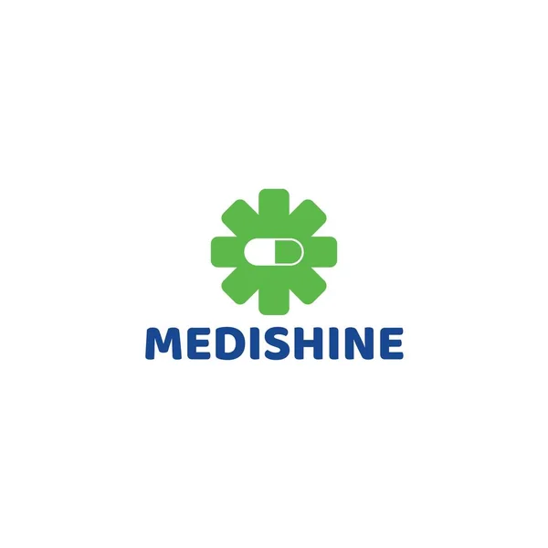 Herbal Medicare Logo Vector Símbolo — Vector de stock
