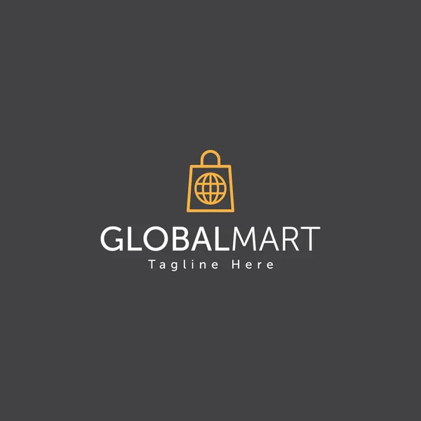 Editable Global Mart Logo Vektör Tasarımı — Stok Vektör