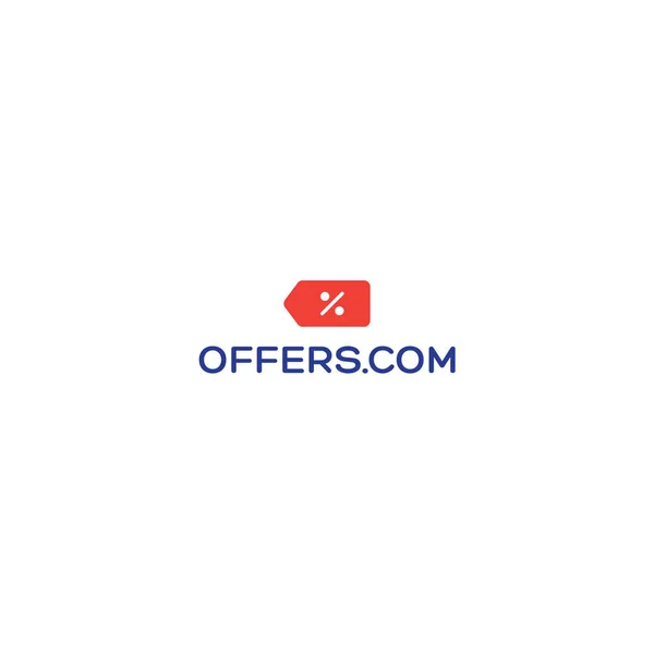 Customizable Shopping Offers Logo Design Vector — Stock Vector