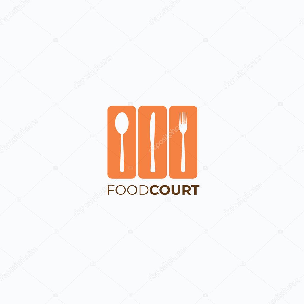 Simple Yet Stunning Logo Design To Brand Yourself In Food Industry If You Are Looking For An Amazing Logo Vector Take A Look At This Food Court Logo It Is Editable