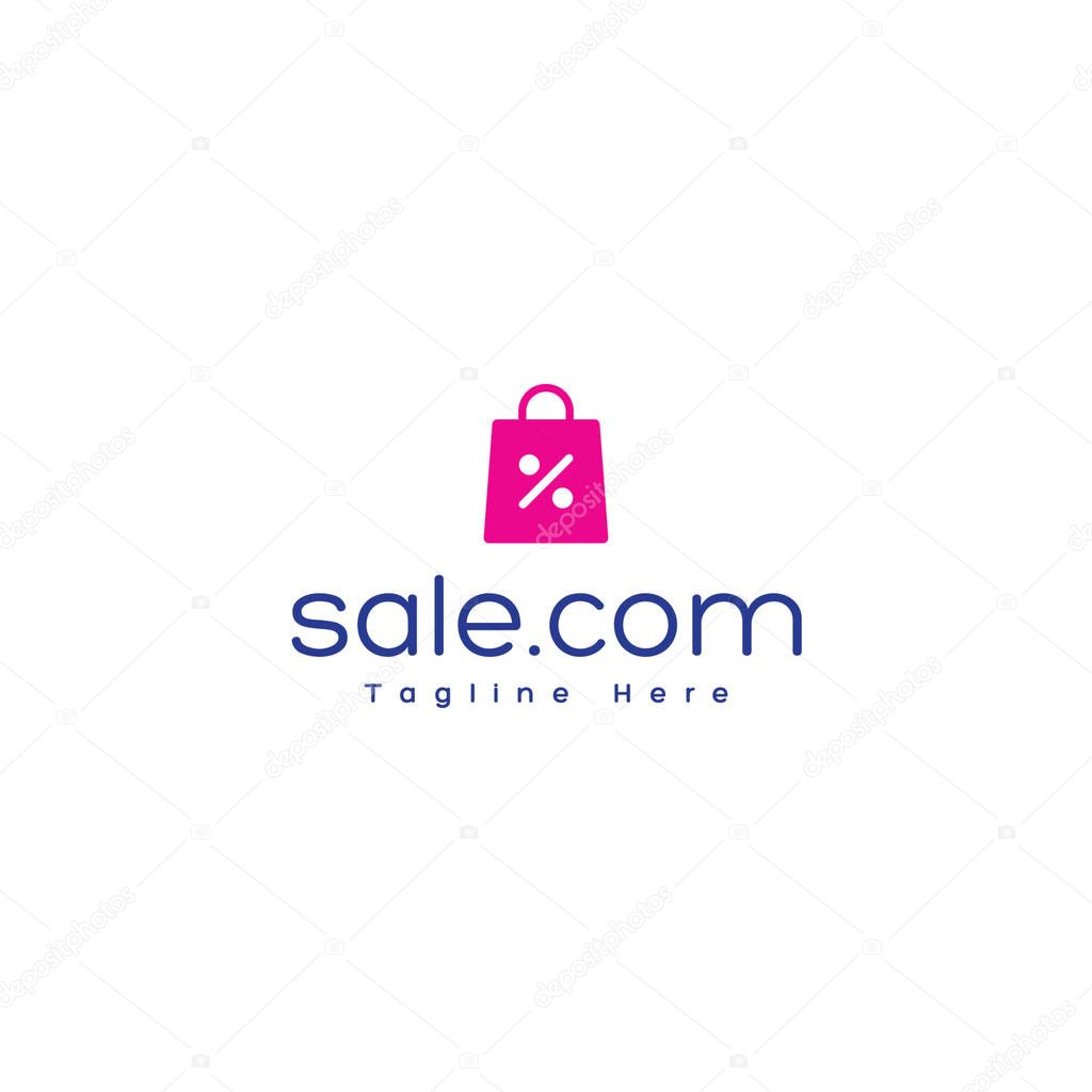 Customizable shopping logo design vector