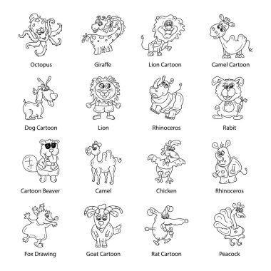 Biz hayvanlar karikatürler seti sıyoruz. Değiştirilebilir vektörlerin kullanımı kolay ve sizin için faydalıdır. İndirmekeyfini çıkarın!