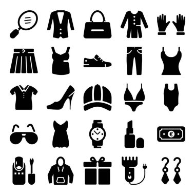 İşte moda inanılmaz bir paket, bu moda ve stil glyph simgeleri onun editable tarzı ile size kolaylaştırıyor.