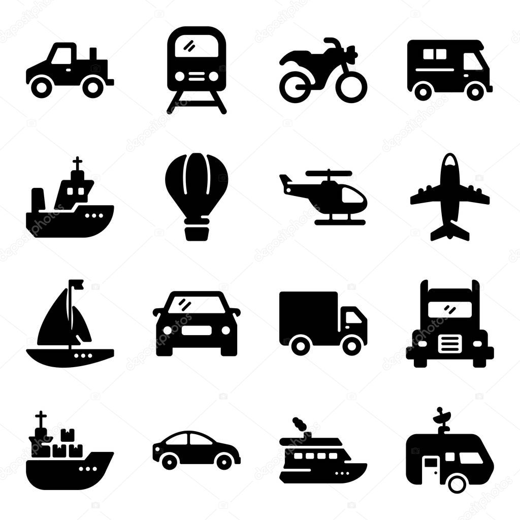 Summer vacations solid vectors displaying provocative visuals icons which meets the aspects of summer holidays accessories perfect for your projects. 