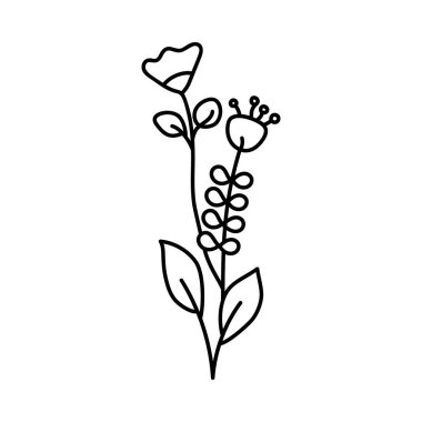 Çiçek tasarım elemanı vektör tasarımı 