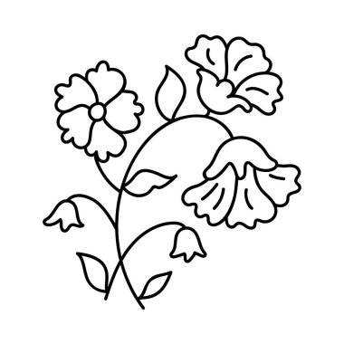 Çiçek tasarım elemanıvektörü 