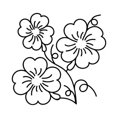 Elle çizilmiş tasarımda doğal bitki vektörü 