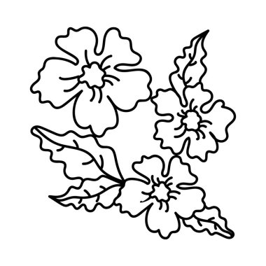 Çizim tasarımında çiçek sanat vektörü 