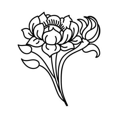 Çiçek tasarım elemanıvektörü 