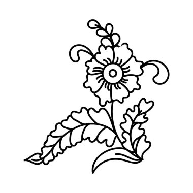 Elle çizilmiş tasarımda doğal bitki vektörü 