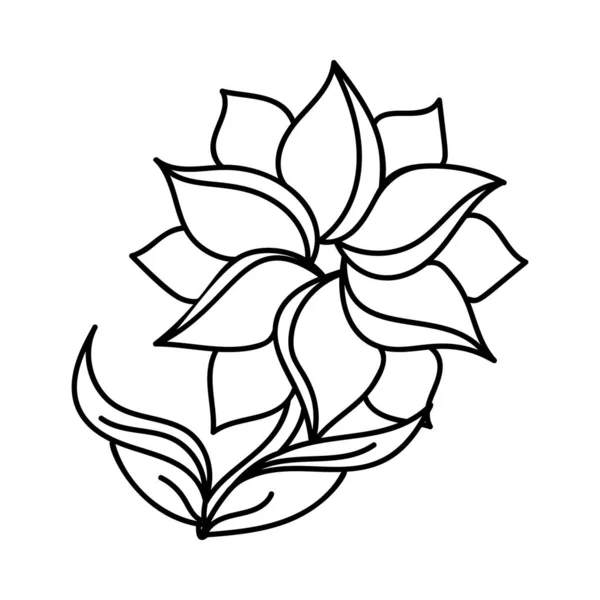 Diseño Vector Elemento Tatuaje Flor — Vector de stock