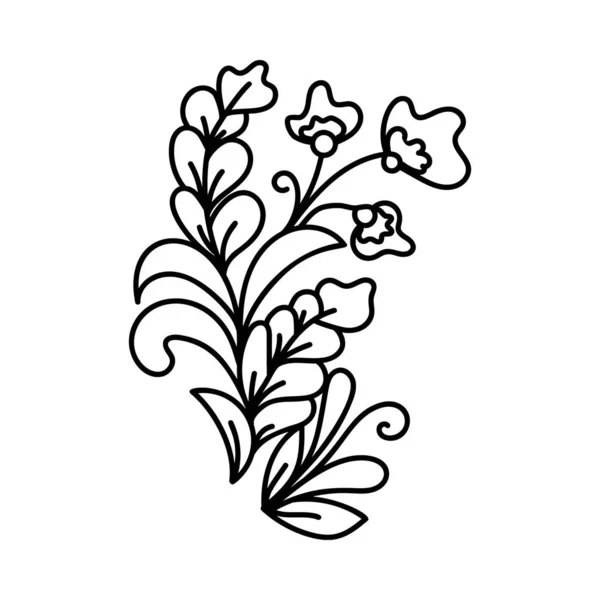 Diseño Floral Elemento Vector Diseño — Vector de stock