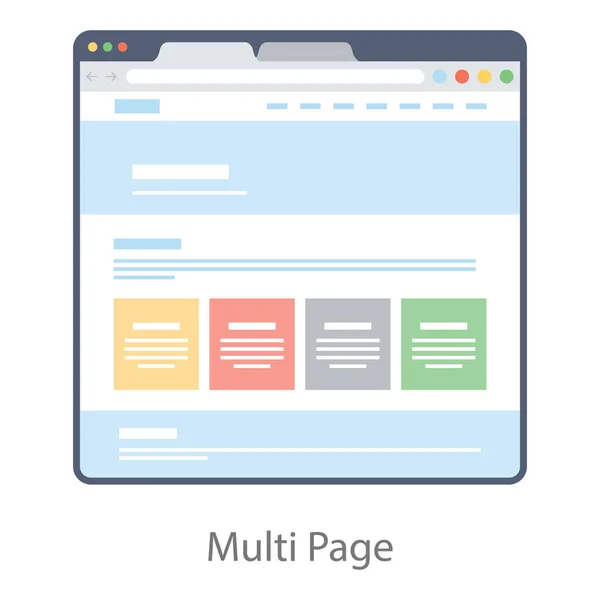 Flache Gestaltung Des Web Layout Symbols — Stockvektor