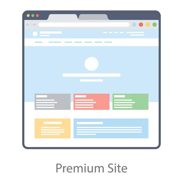 Flache Gestaltung Des Web Layout Symbols — Stockvektor