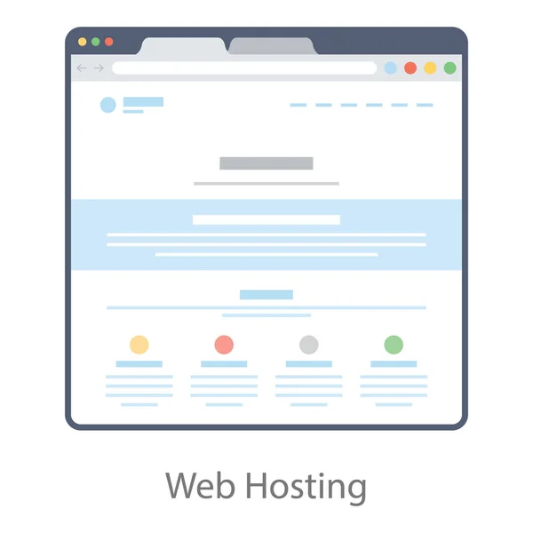 ウェブテンプレートフラットデザインのアイコン — ストックベクタ