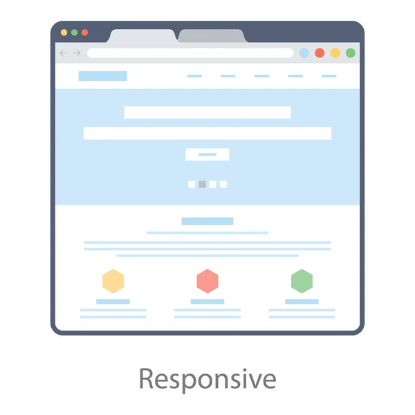 Flache Gestaltung Des Web Layout Symbols — Stockvektor