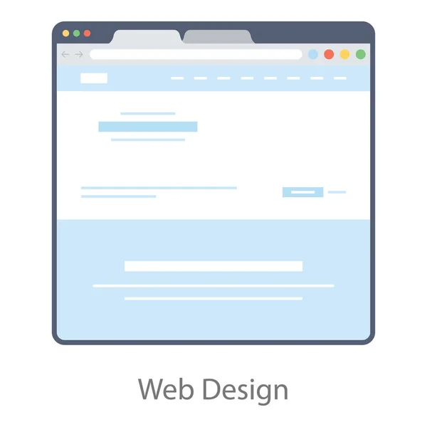 Diseño Plano Del Icono Interfaz Web — Archivo Imágenes Vectoriales