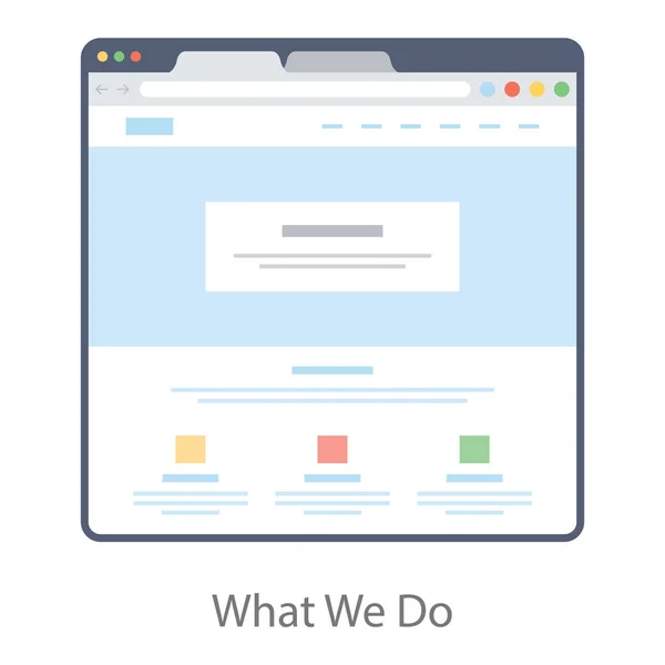 Ícone Web Wireframe Design Plano — Vetor de Stock