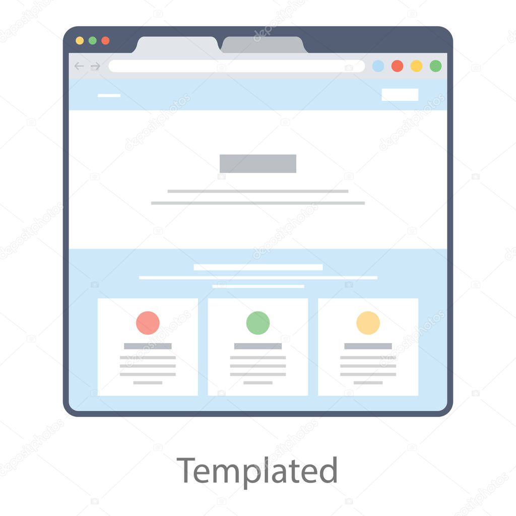 Flat design of web interface icon