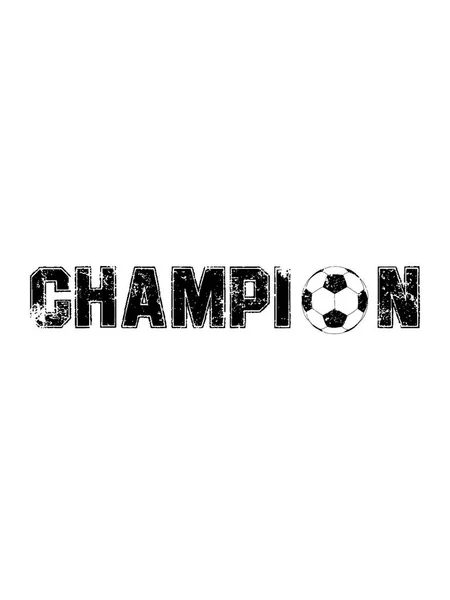 Vector Champion Shirt Typography — Stock Vector