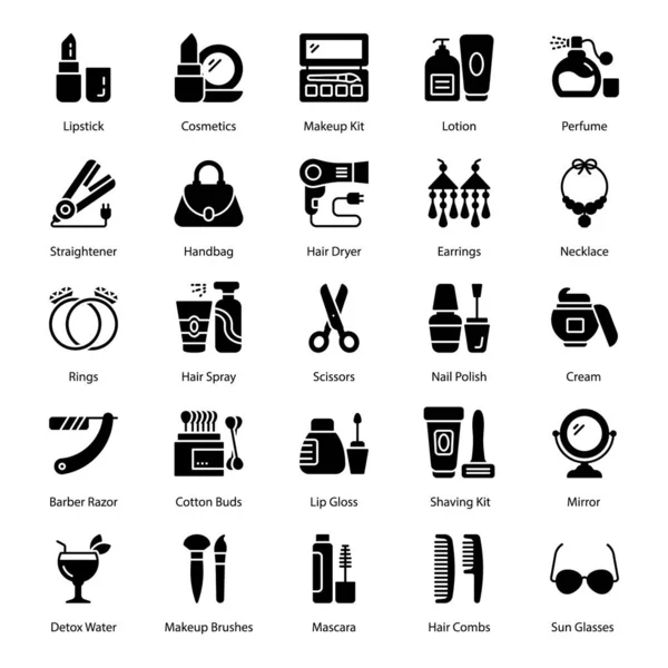 Burada çekici güzellik, makyaj ve moda katı simgeler paketi bak. Değiştirilebilir vektörlerin kullanımı kolaydır. Eğer bu seti tutacak sizin için olağanüstü bir deneyim olacak. 