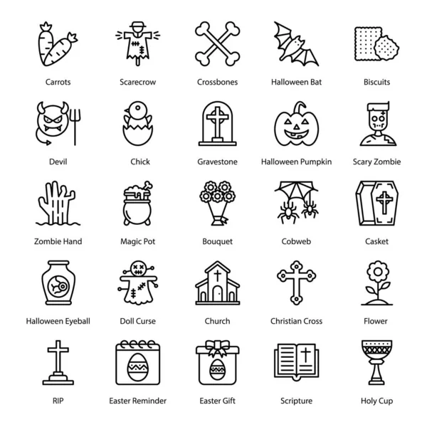 Here Set Hobbies Icon Line Design Just Grab Editable Pack — Stock Vector