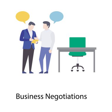 İş müzakereleri vektör illüstrasyon tasarımı.