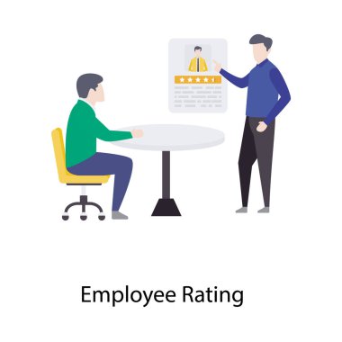 Çalışan sıralaması vektör illüstrasyon tasarımı.