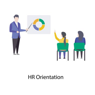 İk oryantasyon düz tasarım vektörü