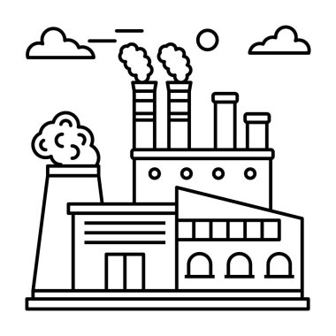 Fabrika hattı vektör tasarımının illüstrasyon tasarımı.