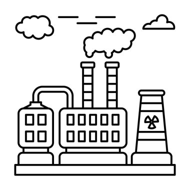 Fabrika hattı vektör tasarımının illüstrasyon tasarımı.
