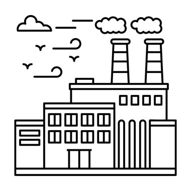 Fabrika hattı vektör tasarımının illüstrasyon tasarımı.