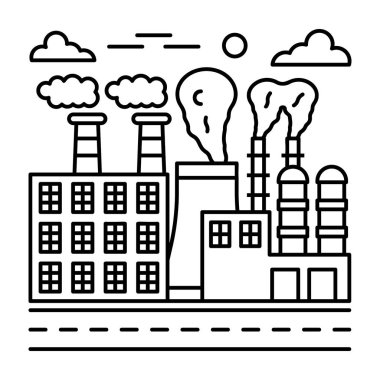 Fabrika hattı vektör tasarımının illüstrasyon tasarımı.