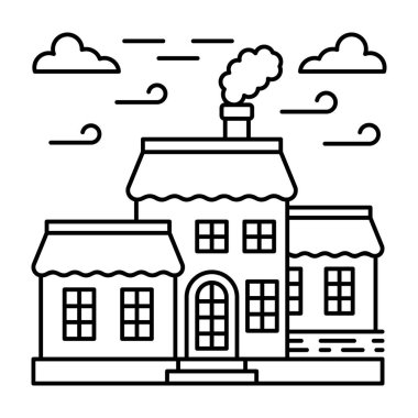 Endüstri hattı vektör tasarımının illüstrasyon tasarımı.