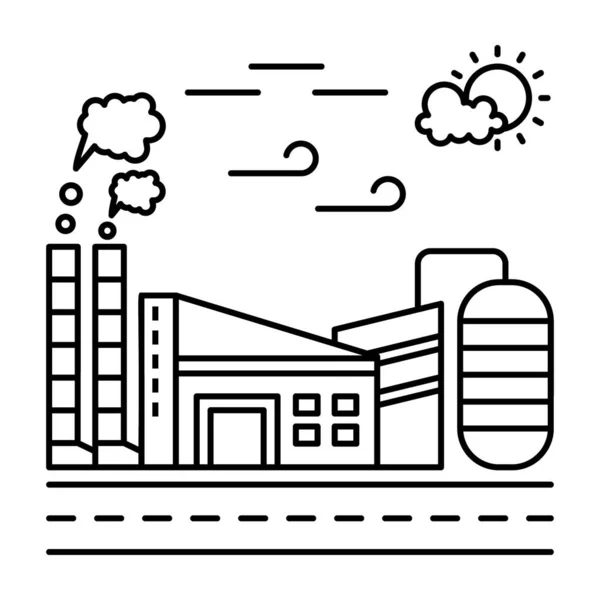 Illustration Entwurf Des Milchwerk Linienvektors — Stockvektor