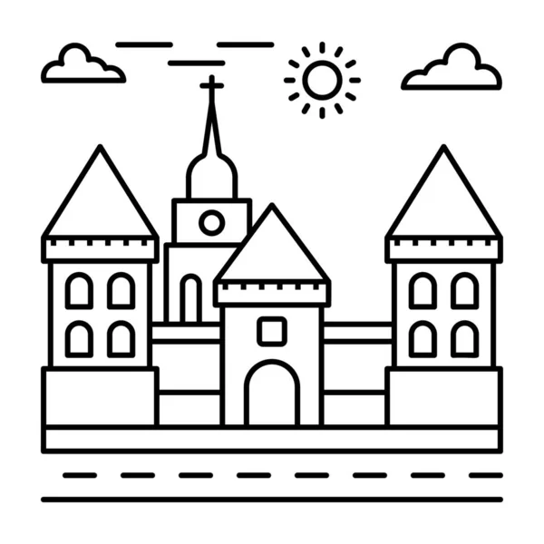 Ilustración Vector Diseño Iglesia — Vector de stock