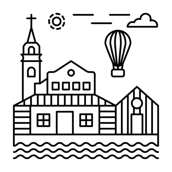 Ilustración Vector Diseño Iglesia — Vector de stock