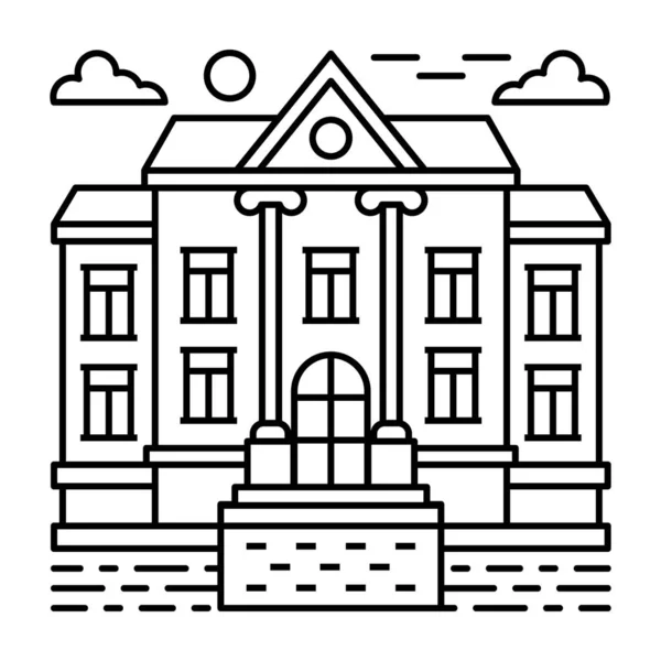 Дизайн Лінії Ілюстрації Сучасного Будинку — стоковий вектор