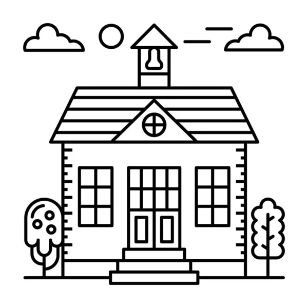 House Vector Line Illustration Design — Stock Vector