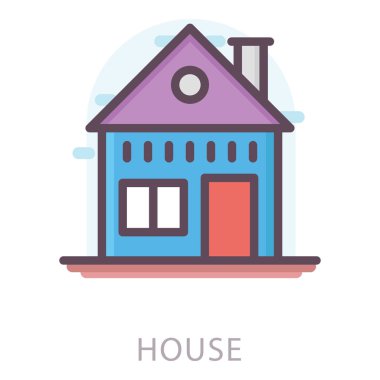 Düz tasarımda ev vektörü 