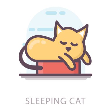 Kedi hayvan düz tasarım simgesi.