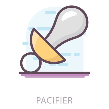 Bebek emziği simgesinin düz vektör tasarımı.