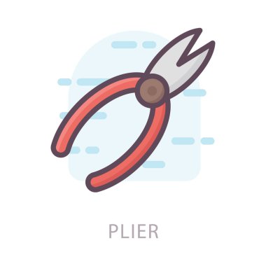 Düz tasarımda plier simgesi.