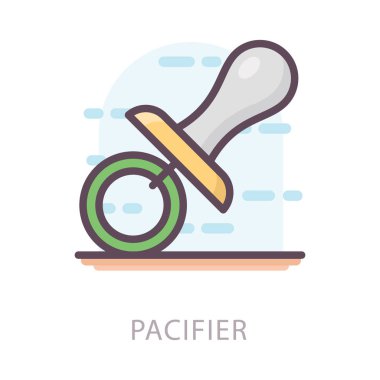 Bebek emziği simgesinin düz vektör tasarımı.