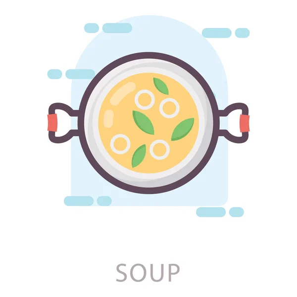 Icono Sopa Vector Plano — Vector de stock