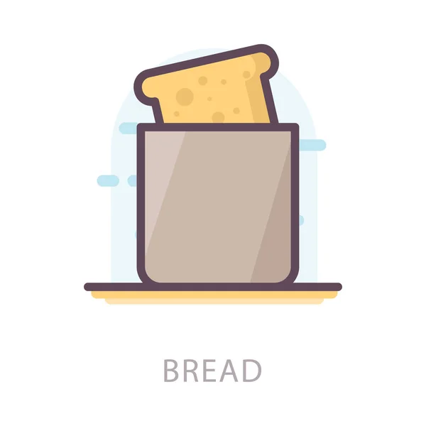 Ione Toast Design Piatto — Vettoriale Stock