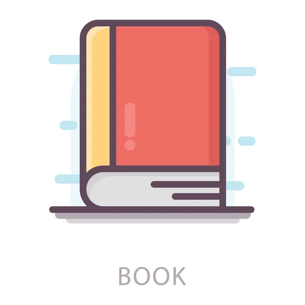 Ikone Des Buches Flachen Design — Stockvektor