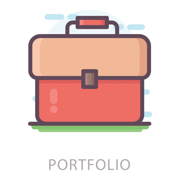 Icon Portfolio Flat Design — Stock Vector